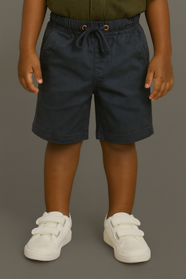 Navy Pullon Shorts