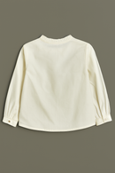 Cream Yoke Embroidered Blouse Cream-3