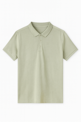 Solid Polo Shirt Green - 0