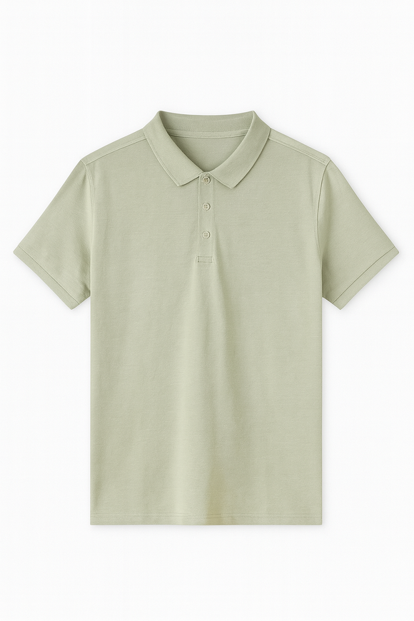 Solid Polo Shirt Green