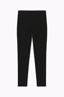 Black Ponti Side Zipper Detail Leggings-3