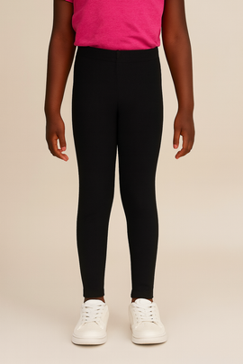Black Rib Leggings