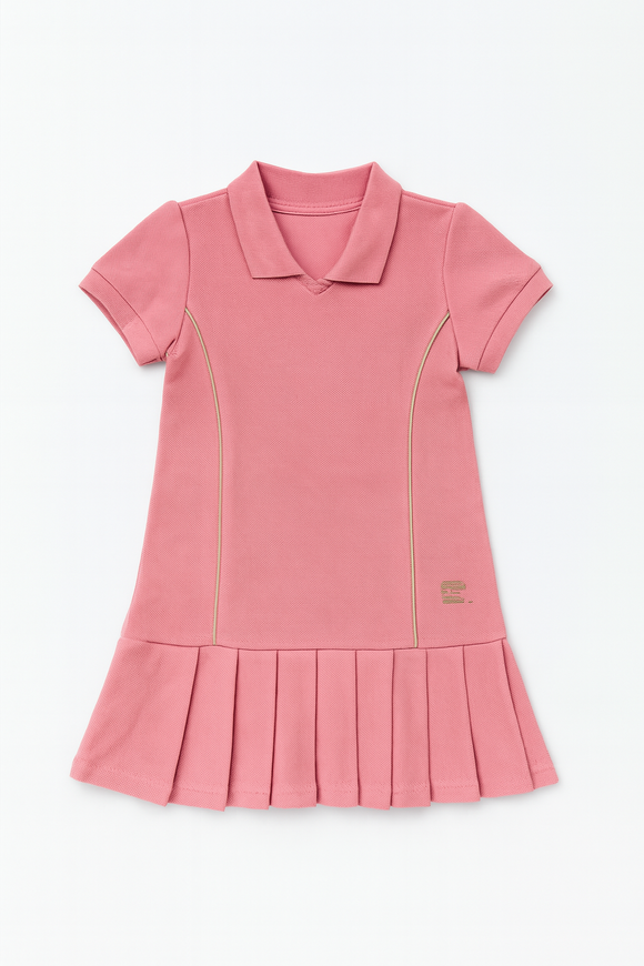 Pink Collared Active Dress Pale Pink