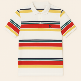 Feeder Stripe Pique Polo Assorted Small - 0