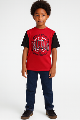 Red Chicago Bulls T Shirt