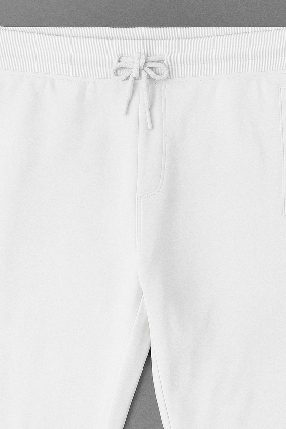 White Basic Track Pant