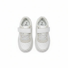 White Material Block Sneakers White S25 - 0