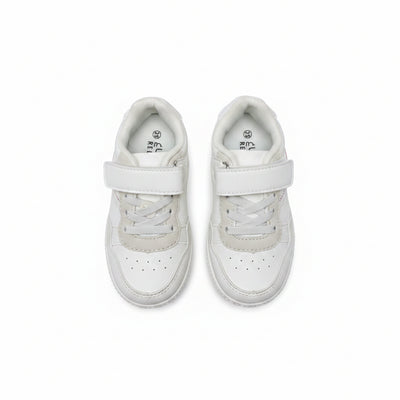 White Material Block Sneakers White S25 - 0