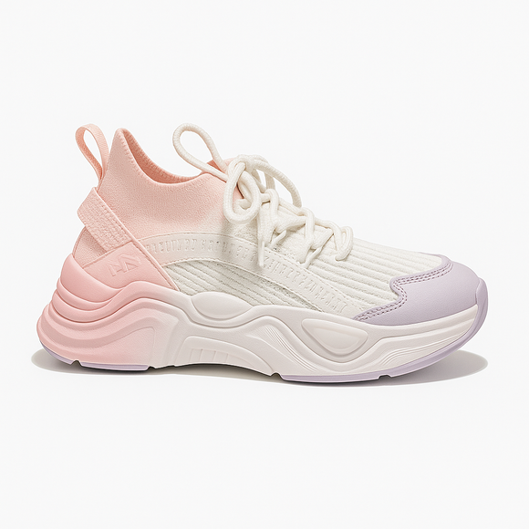 White Heart Detail High Top