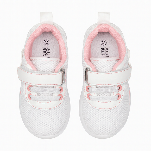 White Velcro Pump White