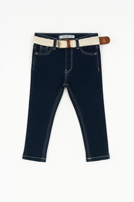 Dark Wash Belted 5 Pocket Jeans Darkwash - 0
