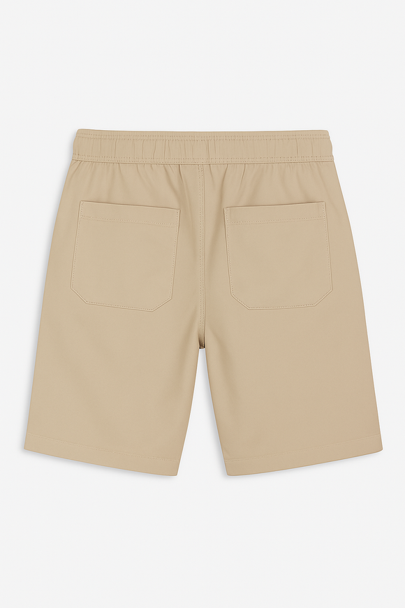 Beige Pullon Shorts