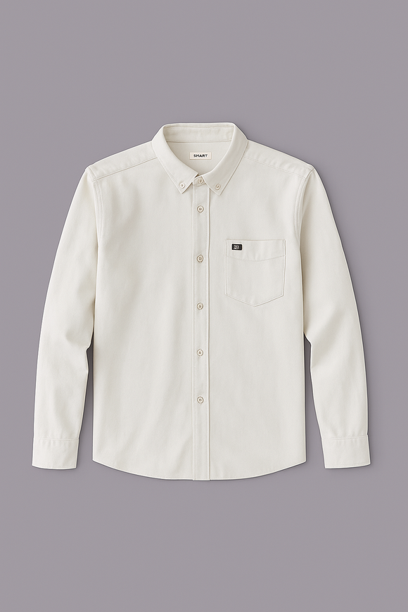 White Mens Casual Shirt