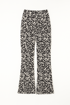 Printed Plisse Wide Leg Pant - 0