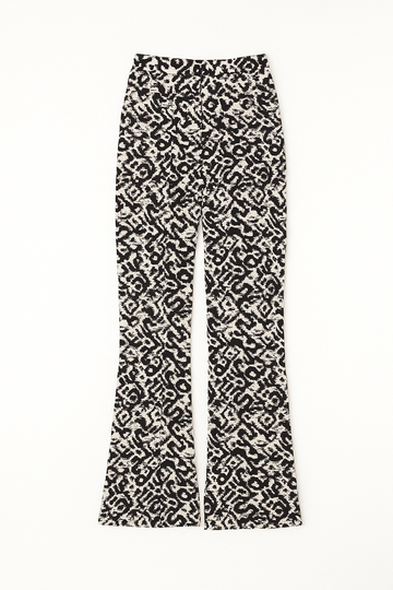 Printed Plisse Wide Leg Pant - 0