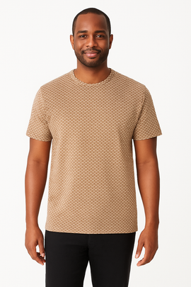 Beige Men T Shirt Beige Small