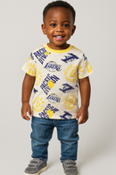 Off White Nba Lakers Aop T Shirt Cream-1