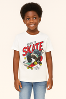White Born To Skate S S Graphic Tee-1