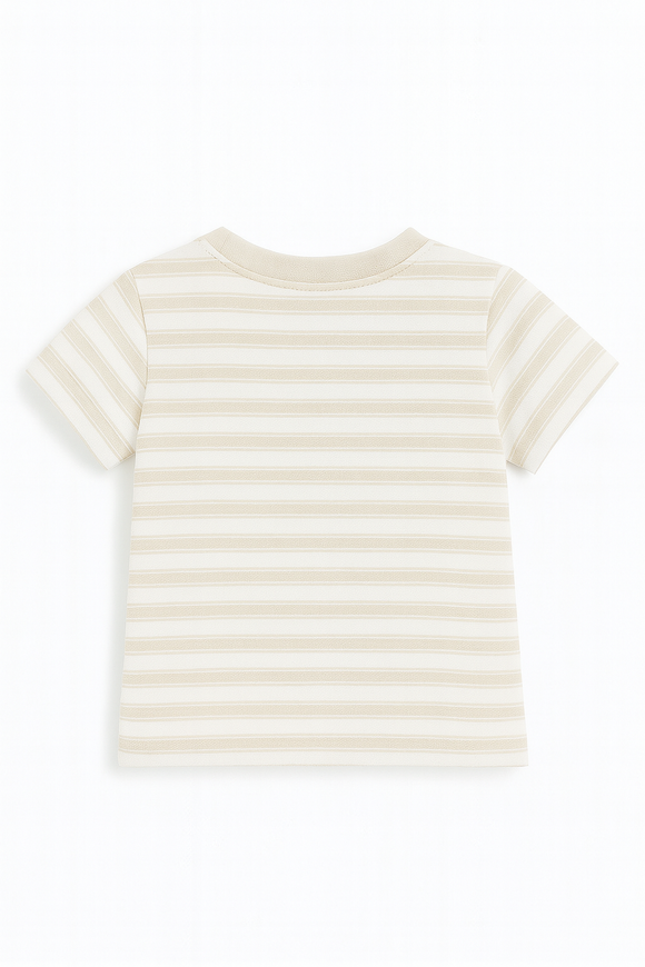 Grey Stripe Short Sleeve T Shirt