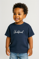Junior Boys Sage Navy Jaquard T Shirt-1