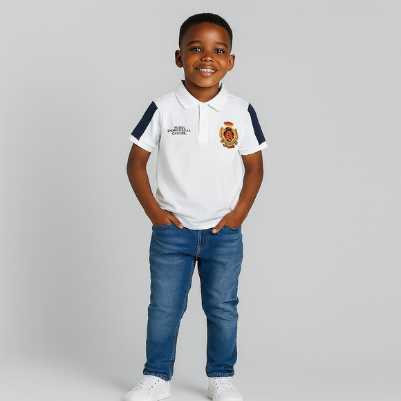White Pique Rugby Polo