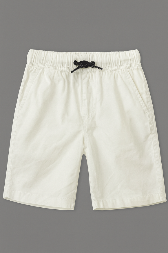 White Pullon Shorts