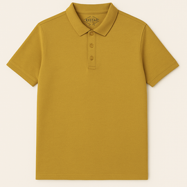 Solid Polo Shirt Mustard Small - 0