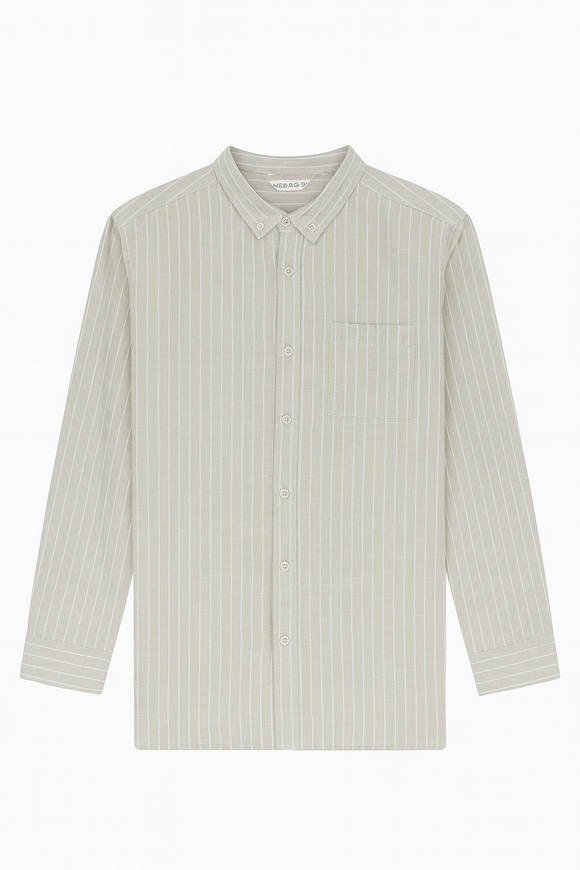 Beige  Men Casual Shirt