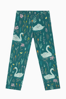 Olive All Over Print Leggings Green-3