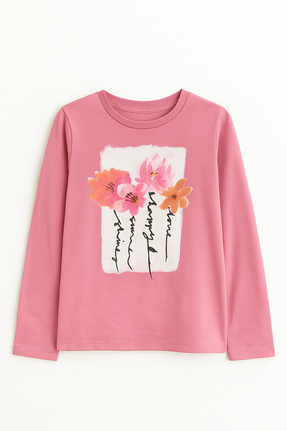 Pink L S T Shirts Pale Pink