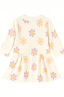 Ivory Floral All Over Print Pique Dress Ivory-3