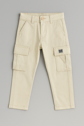 Beige Cargo Pocket Trouser Beige - 0