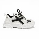 White Overlayed Chunky Sneakers-1