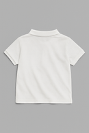 White  Basic Polo Shirt-3
