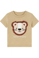 Beige Tiger Applique Tshirt-3