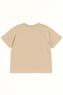 Beige Heart Oversize T Shirts Beige-3