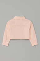 Pink Blouse With Button Front Pale Pink-3