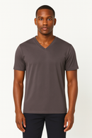 Basic Solid V Neck Tee Assorted-1