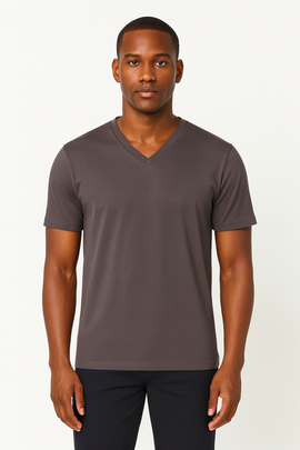 Basic Solid V Neck Tee Assorted