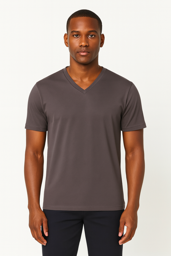 Basic Solid V Neck Tee Assorted
