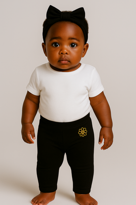 Black Solid Leggings Black