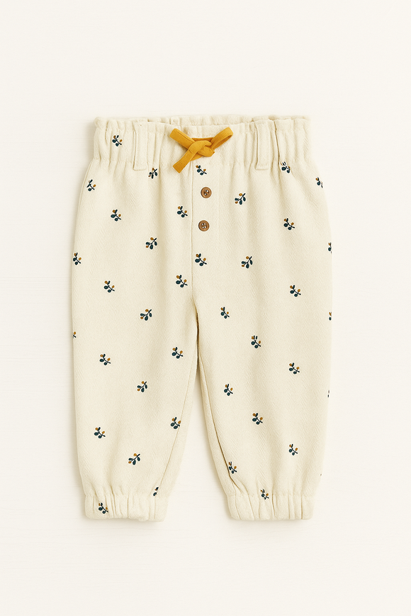 Beige Paperbag Trouser Beige
