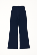 Navy Buckle Detailed Belted Trousers-3