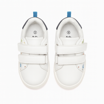 White Dinosaur Print Sneaker - 0