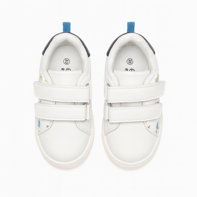 White Dinosaur Print Sneaker - 0