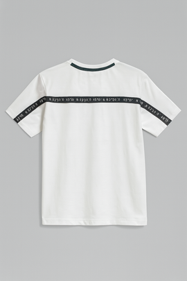 White Back Tape Tee White - 0