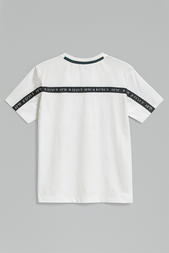White Back Tape Tee White