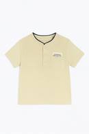 Beige Mandarin Pique Polo-2