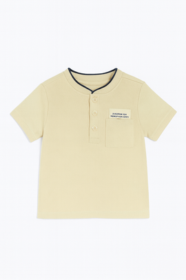 Beige Mandarin Pique Polo - 0