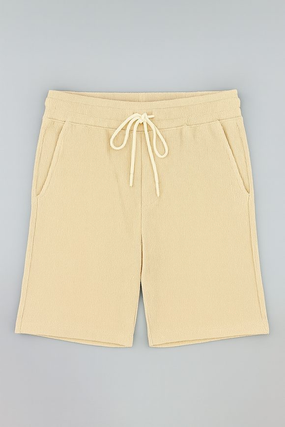 Beige Men Shorts